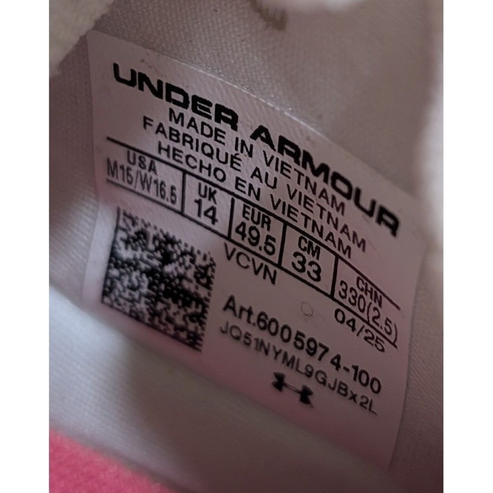 Under Armour Highlight Pro Lacrosse Cleats Mens 15 White Pink Floral 6005974-100 - Picture 8 of 8